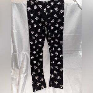 Unicorn leggings, silver and black, size 10/12, very stretchy